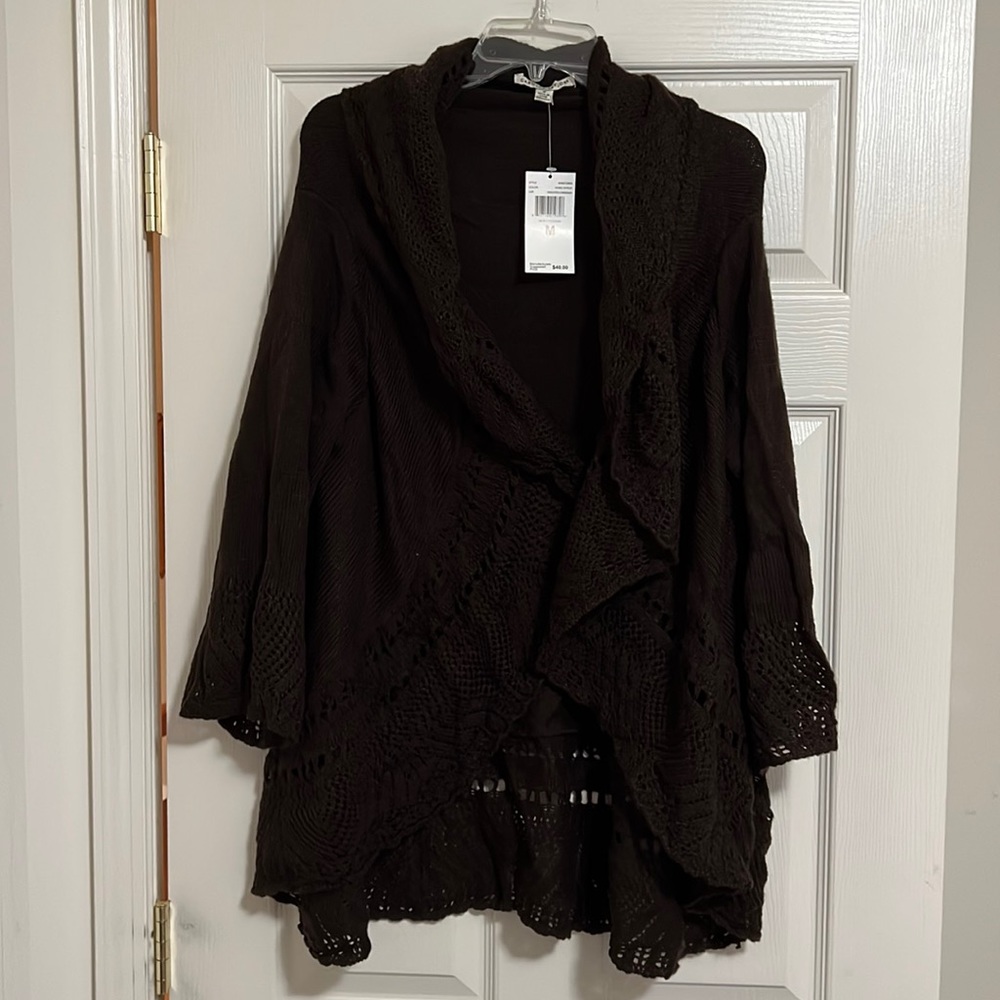 NWT Carolyn Taylor wrap sweater, size M